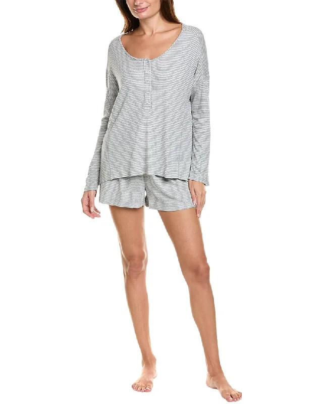 Splendid 2pc Henley Shorty Pajama Set