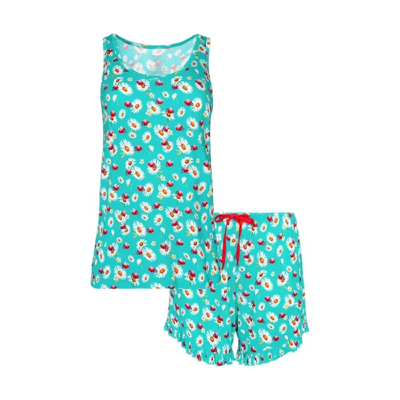 Women’S Tank & Shorts Sleepwear Set In Ladybug