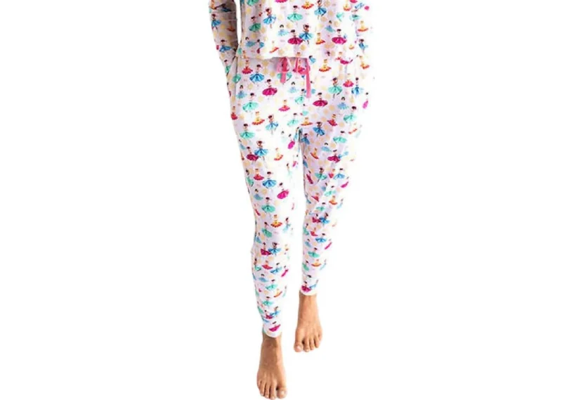 Women's Adalyn Long Sleeve Scoop Neck Top & Jogger Pajama Set In Pink