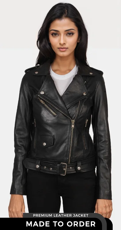 Alison Black Women's Biker Jacket