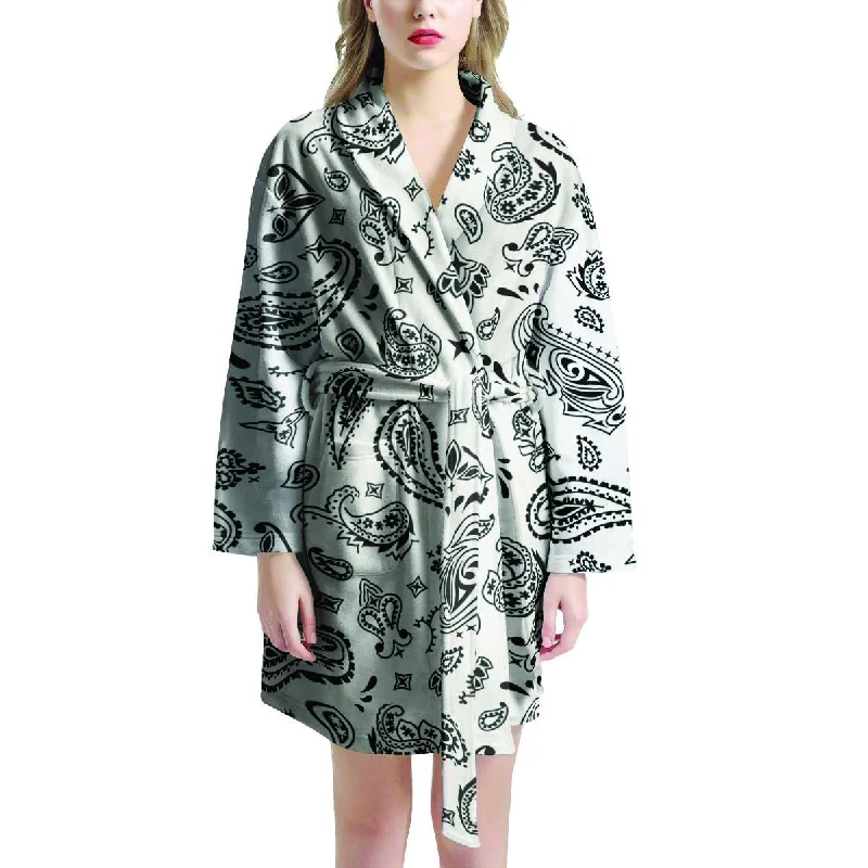 White Bandana Women's Robe