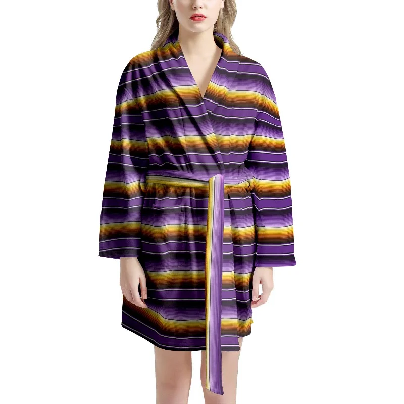 Yellow And Purple Mexican Baja Women's Robe