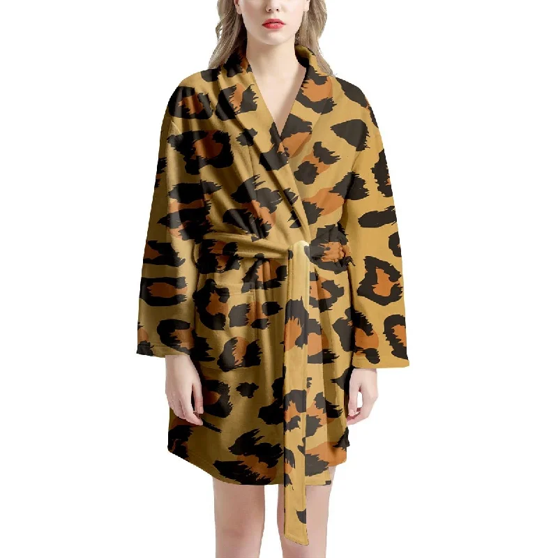 Yellow Cheetah Women's Robe