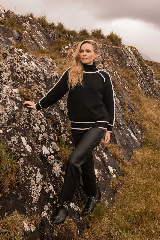 Black Contrast Edge Jumper