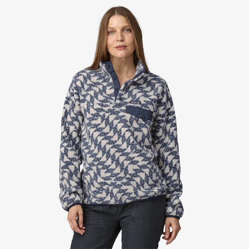 Women's Lightweight Synchilla Snap-T Fleece Pullover - Synched Flight Small: Natural