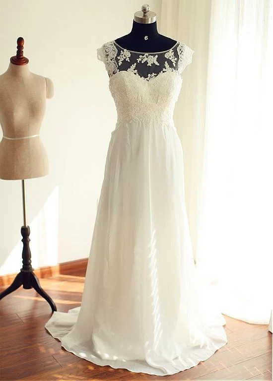 Chiffon Wedding Dress, Bridal Gown ,Dresses For Brides