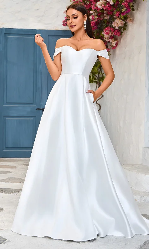 J'Adore Dresses J25039 - Sweetheart Neck Off-Shoulder Prom Gown