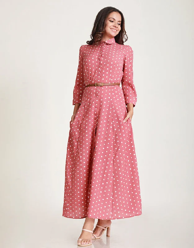 Polka Dotted Maxi Dress