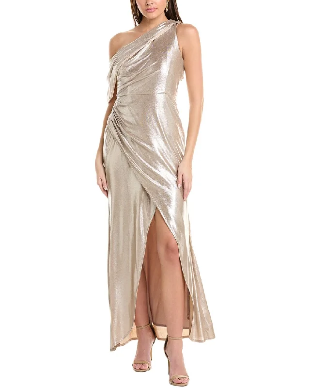 Taylor Slinky Foil Gown