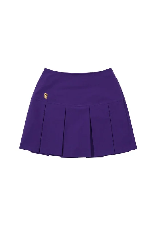 PURPLE BLOOD Contrast Pleats Skirt Mesh unclassified skirts