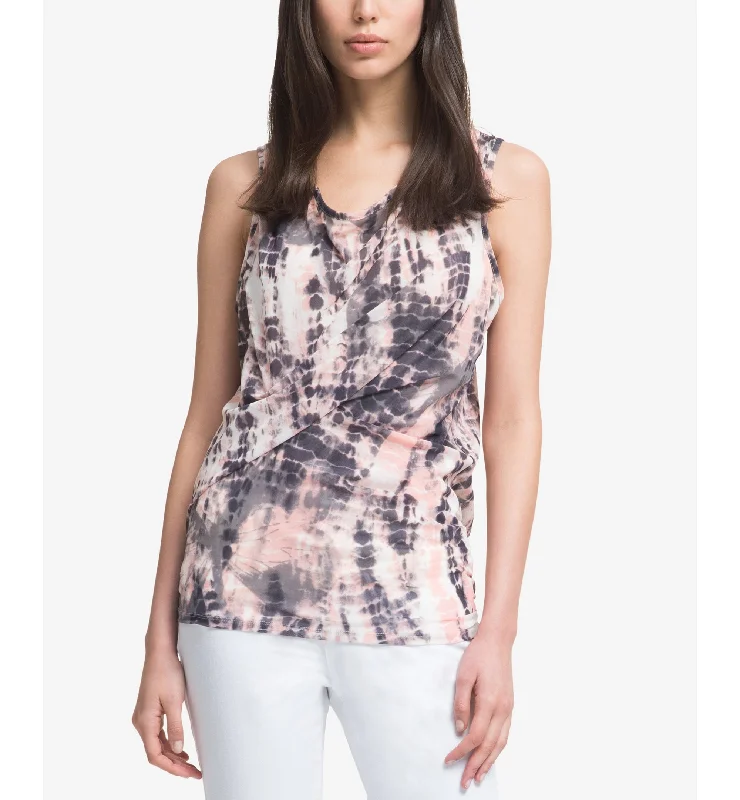 DKNY Printed Sleeveless Top