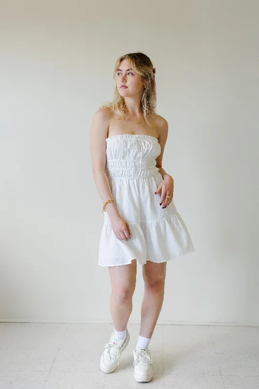 Our Secret Ruffled Strapless Dress