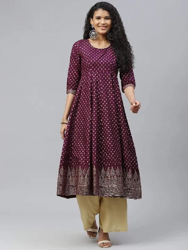 NOZ2TOZ Women's Cotton Stylish Anarkali kurta