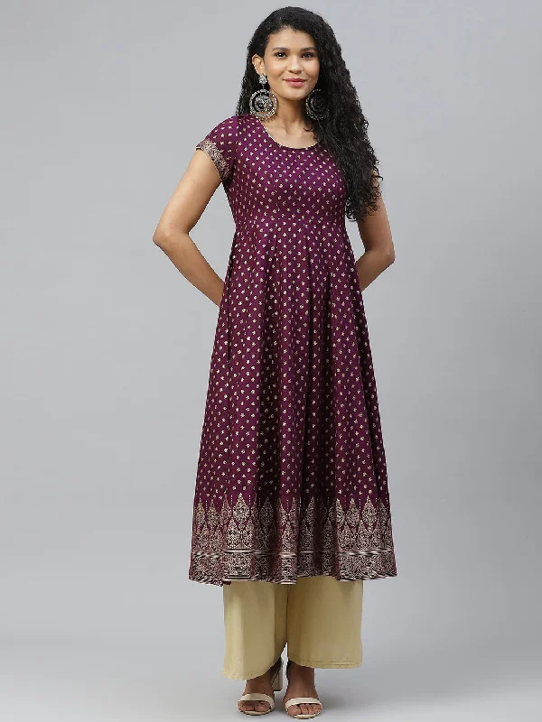 Indian Clothing NOZ2TOZ Women's Cotton Stylish Anarkali kurta