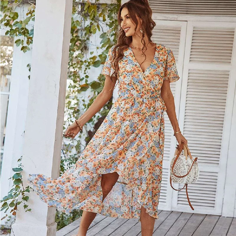 Women's Flowy Chiffon Summer Dress