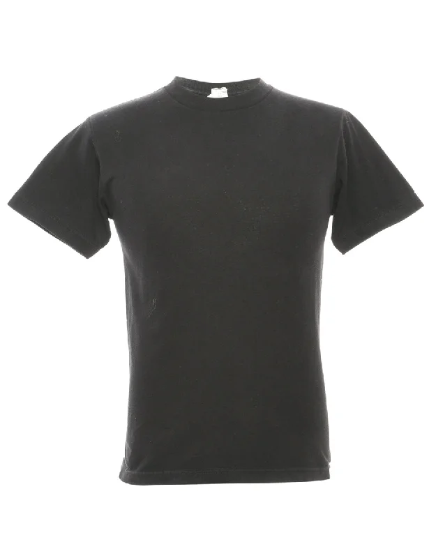 Black Plain T-shirt - S