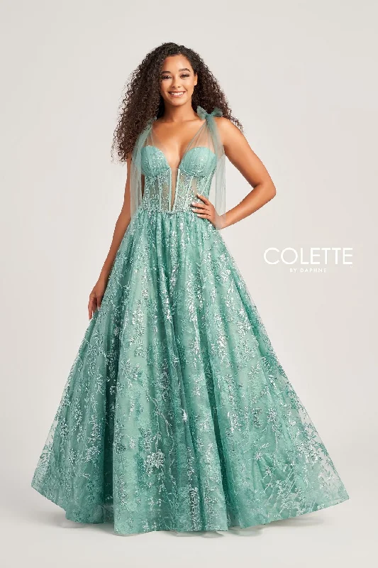 Colette CL5236 Long Glitter Formal Sequin Prom Dress