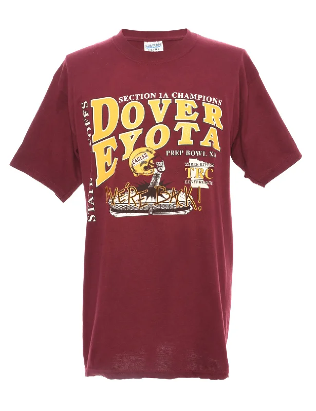 Gildan Yellow & Maroon Eagles T-shirt - L