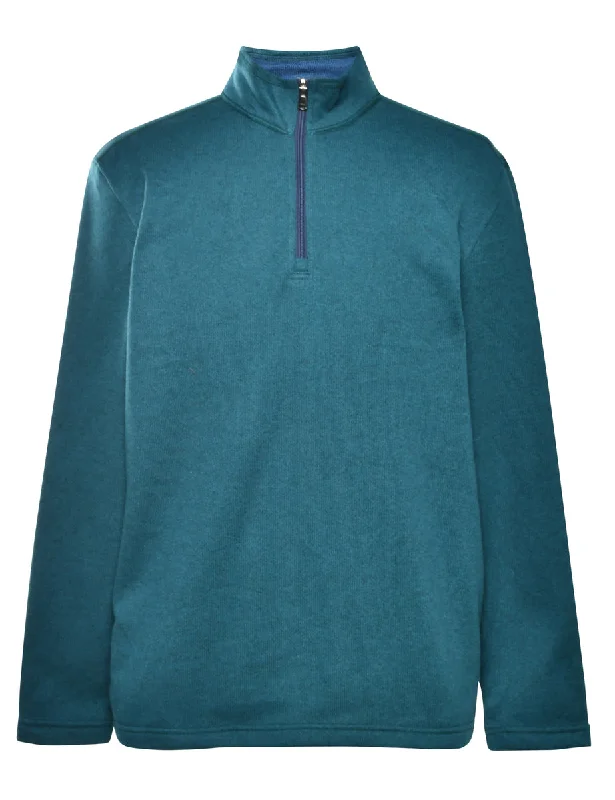 IZOD Dark Green Plain Sweatshirt - M