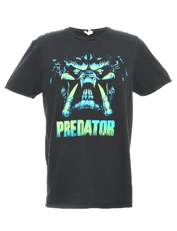 Predator Printed Black T-shirt - L