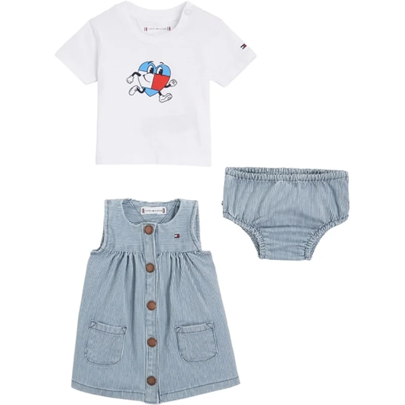 Tommy Hilfiger Baby Striped Dress Set Denimstripe