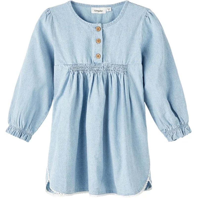 Lil'Atelier Light Blue Denim Lana Loose Dress