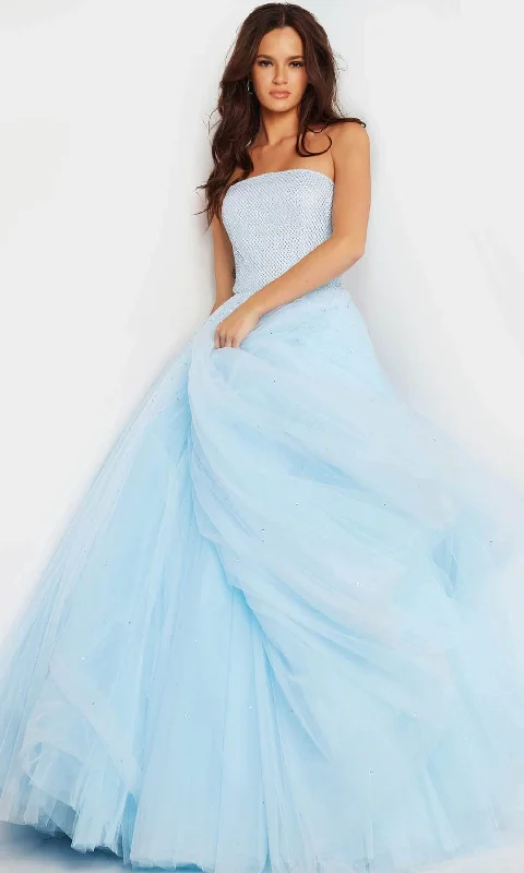 Jovani 25991 - Strapless Beaded Tulle Ballgown